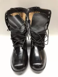  schwarze Leder Armee/Arbeitsstiefel Gr. 11,5 - Bild 1 von 9