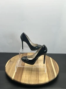 Aldo Women Stiletto Court Shoes UK Size 3 EU 36 Black Patent Leather Slip On - Picture 1 of 22