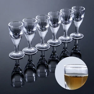 6pcs Goblet Spirits Cup 10ml Small Capacity Glass Baijiu Cup Wine Dispenser Cups - Imagen 1 de 19
