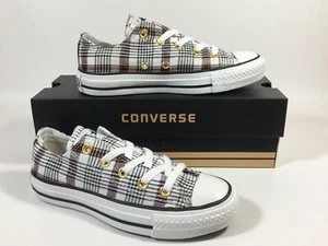 Men's Women's Converse All Star Plaid Black & White Trainers Sneakers Size UK 3 - Picture 1 of 12