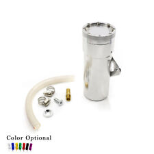 Silver Motorcycle Oil Catch Tank Aluminum Coolant Reservoir Catch Fuel Can Tank