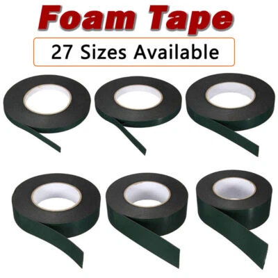 Black Double Sided Foam Automotive Permanent Self Adhesive Car Trim Body Tape - Image 1 of 4