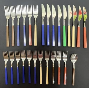 Vintage Retro 27 Teile Anacapa Besteck Edelstahl Gabel Messer Löffel Mix Posten Ersatz - Bild 1 von 14