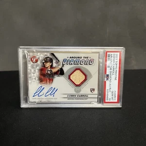 Corbin Carroll Rookie RC Auto PSA 10 2023 Topps Pristine Around Diamond Relic - Bild 1 von 2