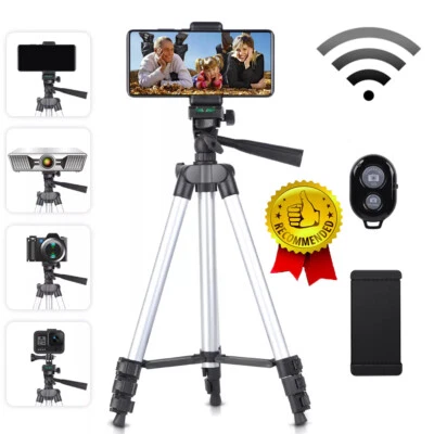 MARKENLOS Smartphone Handy Stativ mit Fernbedienung Halterung für Fotostativ Videostativ