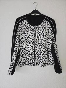 LAURA TORELLI Damen Blouson Jacke Gr. L schwarz/weiß Leo-Print - Bild 1 von 3