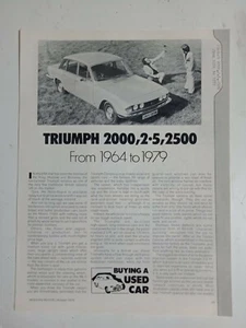 TRIUMPH 2000 2.5 2500 1964 TO 1979 SECONDHAND CAR BUYING GUIDE - Picture 1 of 2
