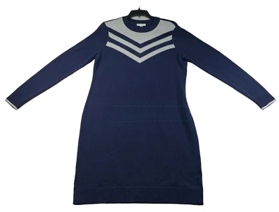 Nuevo vestido suéter Charter Club para mujer talla grande azul marino blanco manga larga Foto 1 de 4