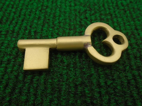BRASS POCKET DOOR BIT KEY BLANK for POCKET DOOR LOCKS -STYLE #3  (33172) Cover