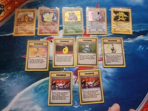 Pokemon Vintage LOT 12 HOLO And RARES BASE SET Cards - Picture 1 of 8