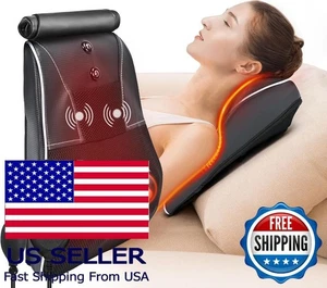 Masajeador de cuello y espalda Shiatsu con calor, almohada de amasado 3D de tejido profundo - Imagen 1 de 9
