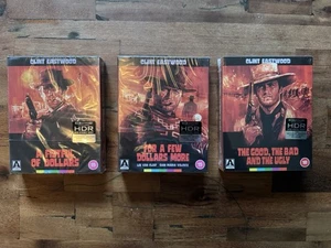 The Dollars Trilogy Lot (4k UHD, Blu-ray) Limited Edition UK Arrow Video OOP NEW - Picture 1 of 3