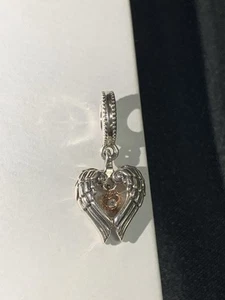Pandora Angel Wings 2021 Club Rose Gold Plate SS .925 Charm 789296C01 - Picture 1 of 5