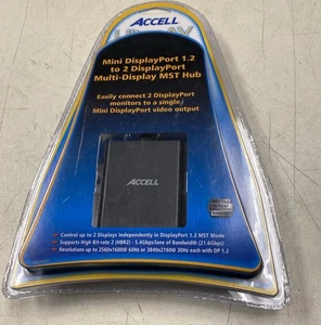 Accell UltraAV Display Port 1.2 to 2 Displayport Multi-Display MST Hub - Picture 1 of 3