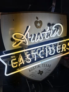 AUSTIN EASTCIDERS BREWING COMPANY LED BEER BAR SIGN AUSTIN TEXAS BEER COLLECTOR - Picture 1 of 1