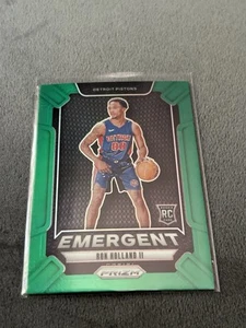 Ron Holland II 2024-25 Panini Prizm Emergent Green Prizm Rookie Card # 4 Pistons - Bild 1 von 2