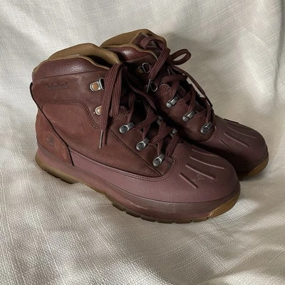 Мужские туристические ботинки TIMBERLAND Euro Hiker бордовые размер 7 ЕС 40 с подкладкой на носке - Изображение 1 из 4