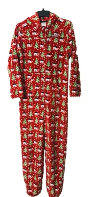 Vineyard Vines One Piece Xmas Pajamas Santa Whale Hood Zip Youth XL Adult XS/S - Image 1 of 4