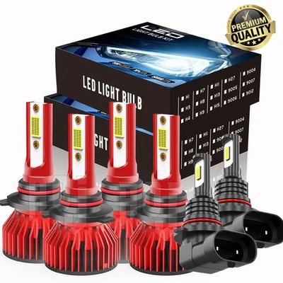 For Dodge Magnum 2005-2008 6pcs LED Headlights High low Beam+Fog Lights Bulbs Foto 1 de 4