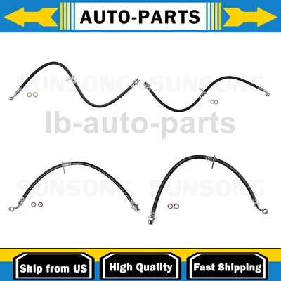 4X Front Rear Brake Line Hose Sunsong For For Honda Element 2003 2004 2005 2006 - Image 1 of 4