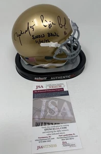 Reggie Brooks Rick Mirer Signed Autographed Notre Dame Irish Mini Helmet Snow ND - Picture 1 of 3
