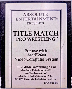 ATARI VCS 2600 -- TITLE MATCH PRO WRESTLING (ACTIVISION) - Picture 1 of 3