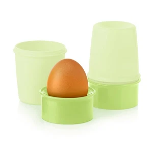 Tupperware Egg Cups Hold Egg Securely During Transport Set of 4 Soft Yellow New - Picture 1 of 2