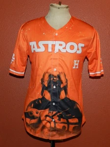 Houston Astros Mandalorian Star Wars Orange Baseball Jersey Men's Medium - Picture 1 of 9