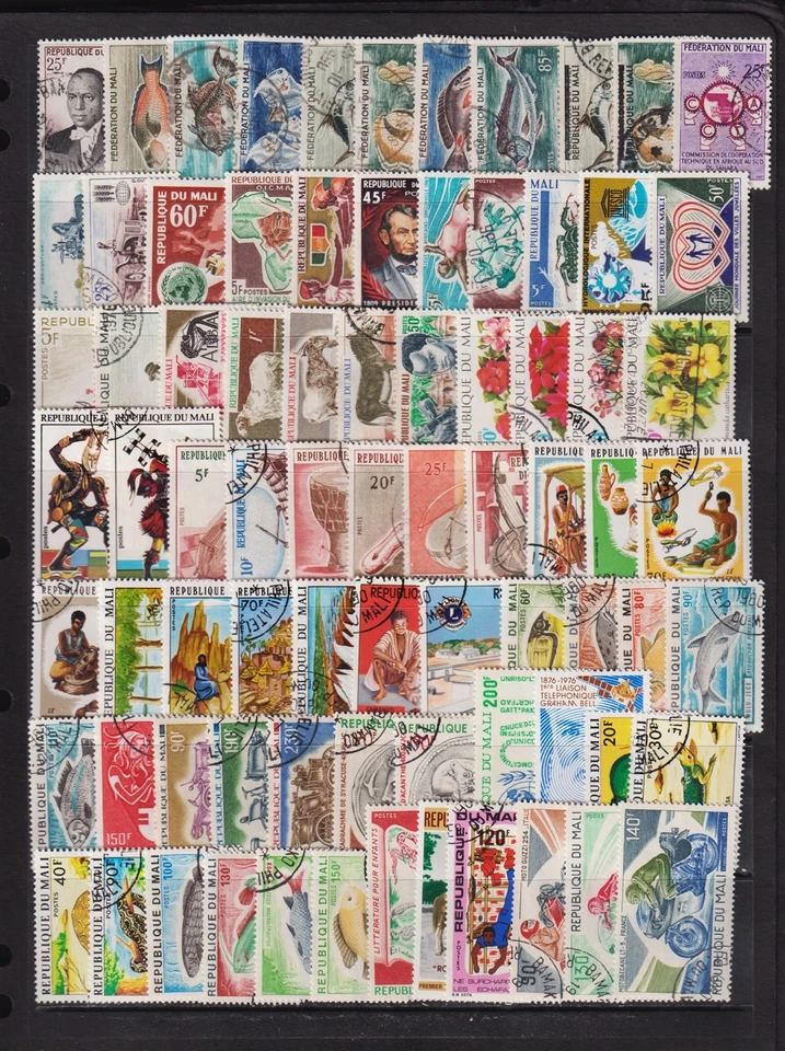 Malí - 78 sellos, en su mayoría conmemorativos Foto 1 de 1