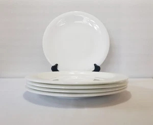 Fitz And Floyd Dinner Plates 10 1/2" Nevaeh White Rolled Edge Everyday Coupe 5pc - Picture 1 of 10