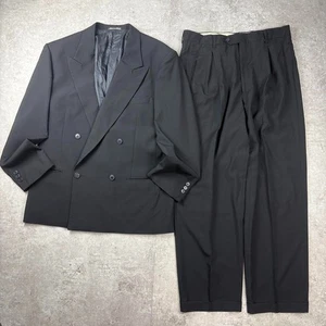 Giorgio Armani Double-Breasted Wide Pants Suit Good - Picture 1 of 18