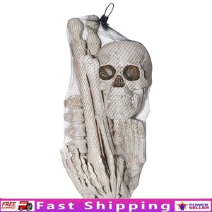 Halloween Tasche mit Knochen 12 realistische Kunststoff Skelett Dekorationen gruselige Szenen - Bild 1 von 9