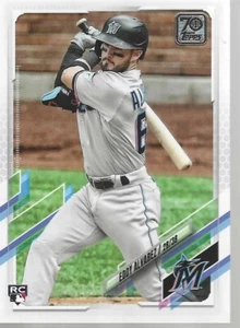 2021 Topps Series One Eddy Alvarez card # 326 RC Miami Marlins Rookie - Picture 1 of 1