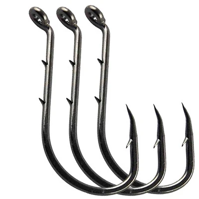 100pcs Sharp Octopus Circle Fishing Hook High Carbon Steel Fishhook 3/0-6/0 8299 - Image 1 of 4