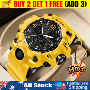 SMAEL Mens Waterproof Watch Sport Military Analog Quartz Digital Wrist Watch AU - Picture 1 of 12