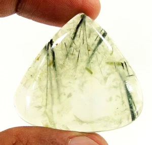 74.70 Ct Natural Green Prehnite Gemstone Stone Cabochon Wire Wrap Stone - 12612 - Picture 1 of 2