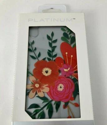 Capa rígida platina para Apple iPhone XR 6.1" flores de palma / floral transparente - Imagem 1 de 4