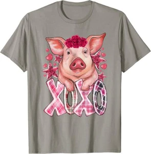 Pig Farm XoXo Western Love Cute Valentine's Day T-Shirt - Picture 1 of 23