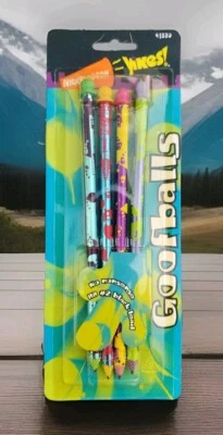 RARE Vintage Yikes! Goofballs 1997 Pencils Pack of 4 Made USA NOS 91330 - Image 1 of 2