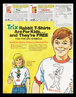 1982 Trix Lucky Charms Rabbit T-Shirts Circular Coupon Advertisement