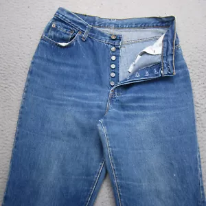 Vintage Levis 501 Jeans Women 14 Blue Faded Stone Wash Denim Made In USA - Picture 1 of 16