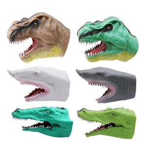 Dinosaur Hand Puppet Funny Toy Soft Animal Head Hand Puppet Figure Toy Gloves - Picture 1 of 18
