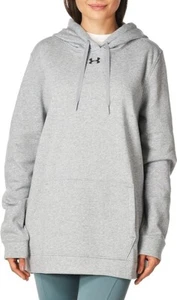 NWT Under Armour Women's Hustle Fleece Hoodie Size Small- Grey - Picture 1 of 7