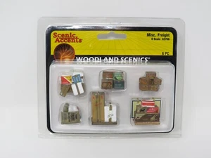 Woodland Scenics O 2766 Crates Palletized Boxes Sacks Freight Depot Accessories - Picture 1 of 2