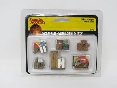 Woodland Scenics O 2766 Crates Palletized Boxes Sacks Freight Depot Accessories - Image 1 of 2