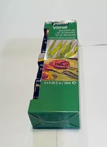 Neu Pebeo Vitrail Discovery Set 6 verschiedene Flaschen transparente Farben für Glas - Bild 1 von 6