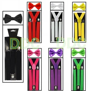 HOSENTRÄGER und FLIEGE KOMBI SET - Smoking klassisch Hochzeit Kostüm Smoking Abschlussball Party - Bild 1 von 16