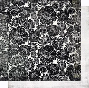 My Mind's Eye, Meadowlark Dusk, Dark Floral, 2 x 12" Cardstock, Grunge, Flowers - Picture 1 of 2