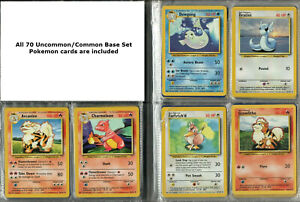 Complete pokémon base set common card set