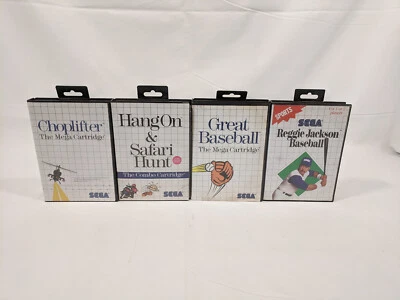 Sega Master System Game Lot of 4 Choplifter Hang On & Safari Hunt + - Image 1 of 4